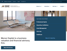 Tablet Screenshot of mercercapital.com
